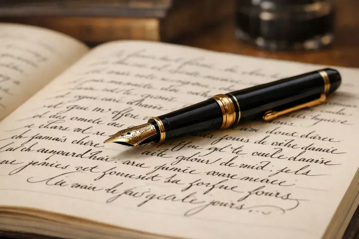 Stylo posé sur un cahier